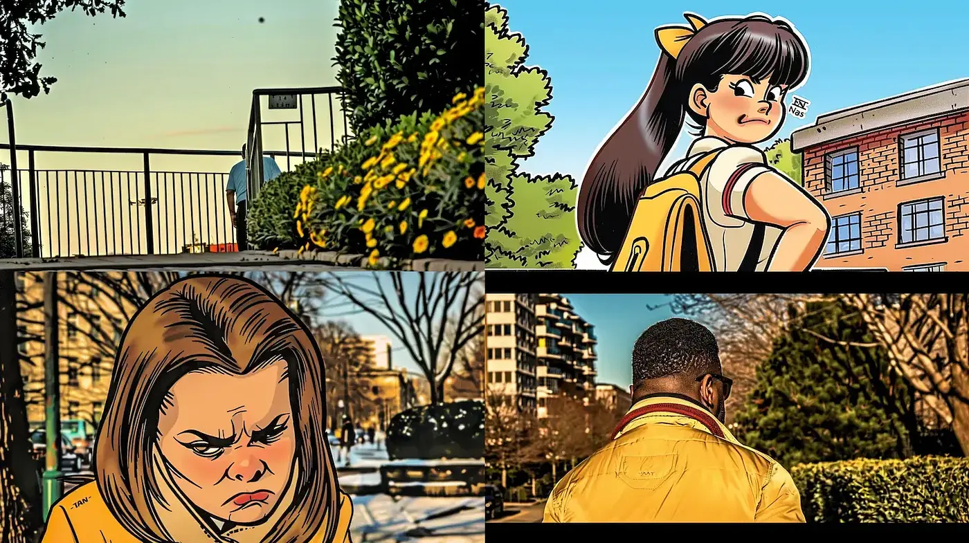 Dynamic and Narrative-Driven Illustrations with Comic Influences - Midjourney sref style