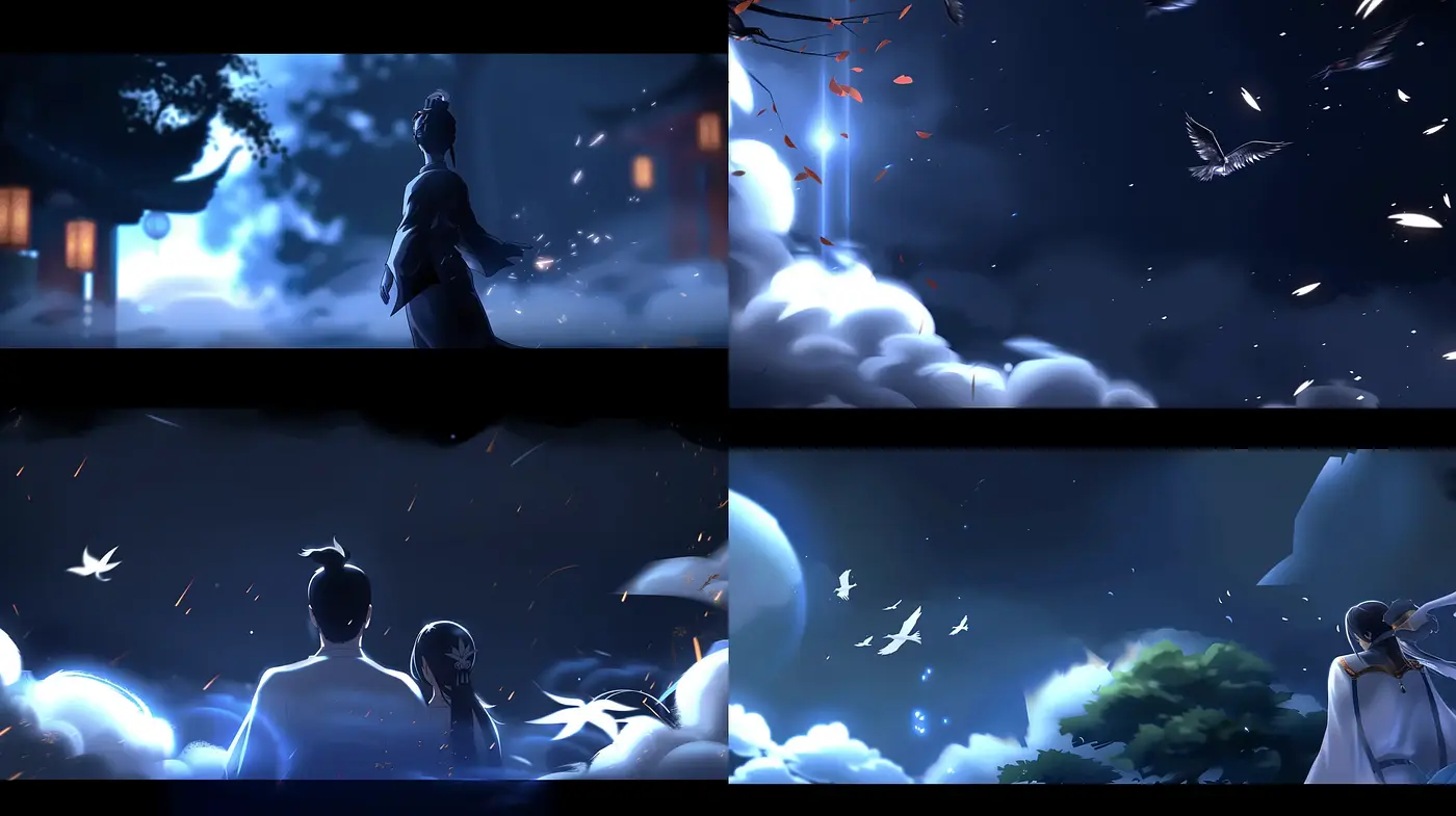 Ethereal Nightscape Dreamscapes with Luminous Details - Midjourney sref style