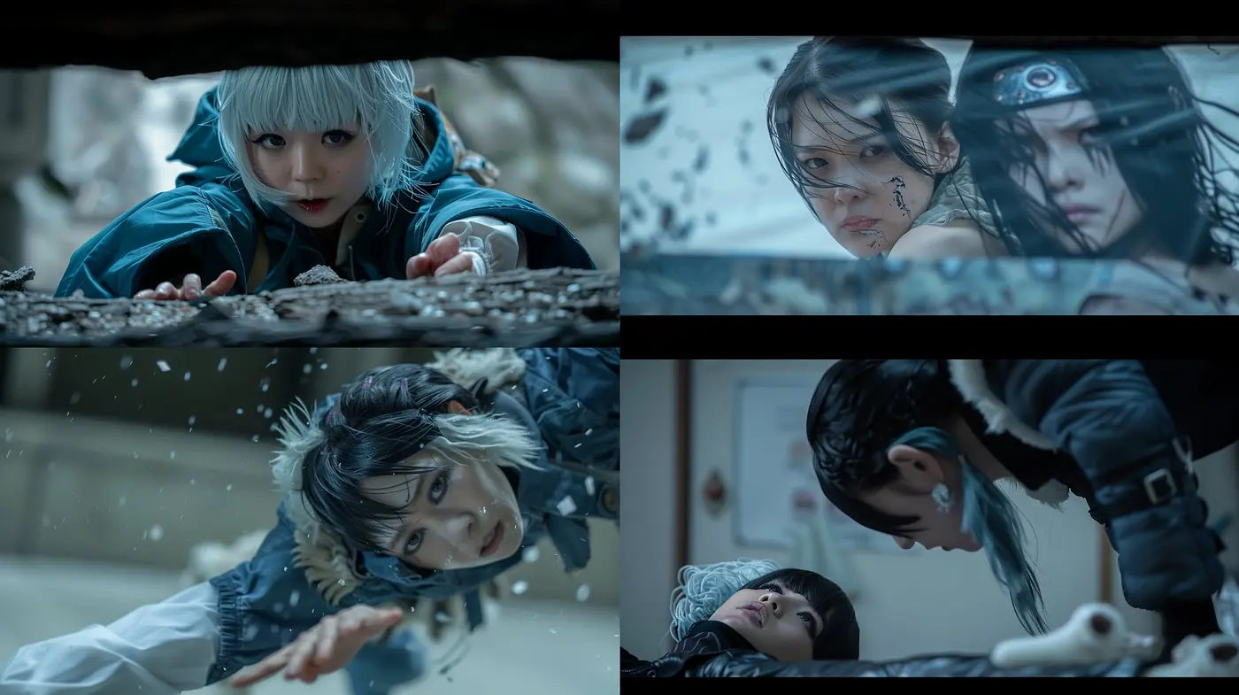 Ethereal Blue Cinematic Realism with Painterly Textures - Midjourney sref style