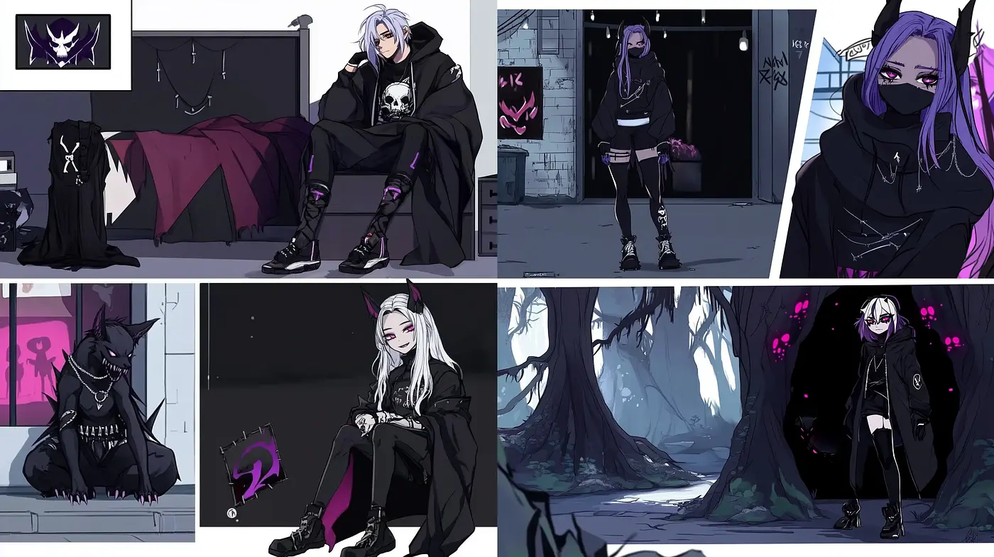 Gothic Elegance with an Anime-Inspired Edge - Midjourney sref style