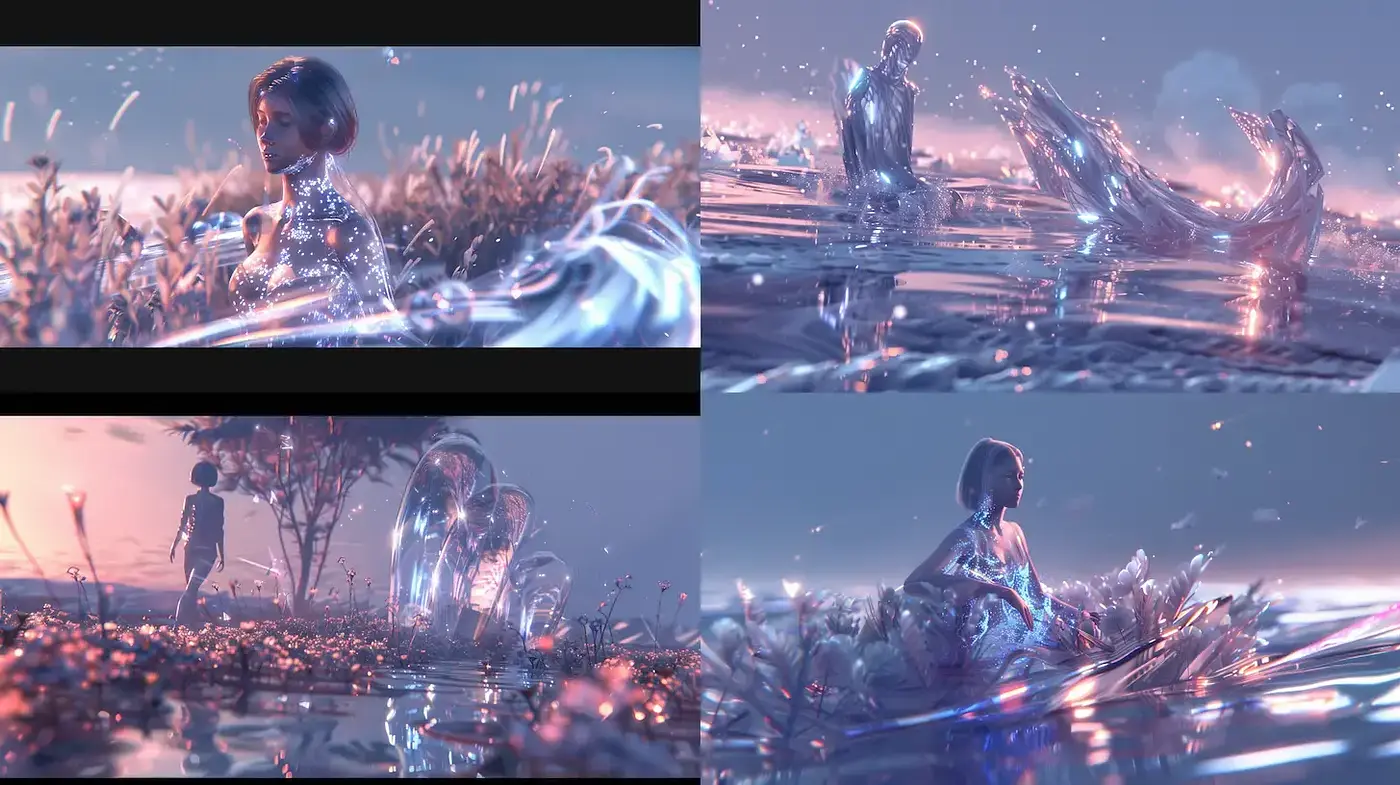 Ethereal and Dreamlike Landscapes with a Futuristic Touch - Midjourney sref style