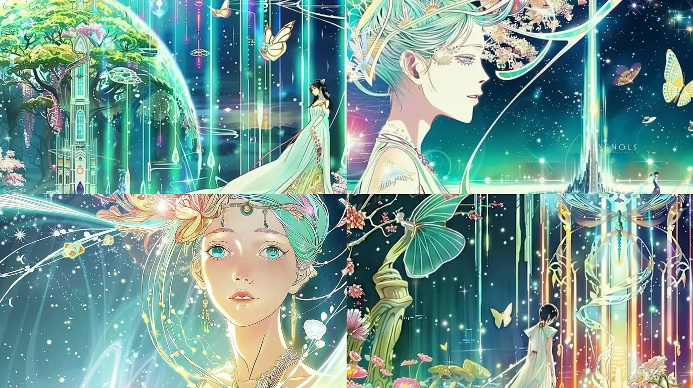Enchanted Ethereal Dreamscape in Luminous Pastels - Midjourney sref style