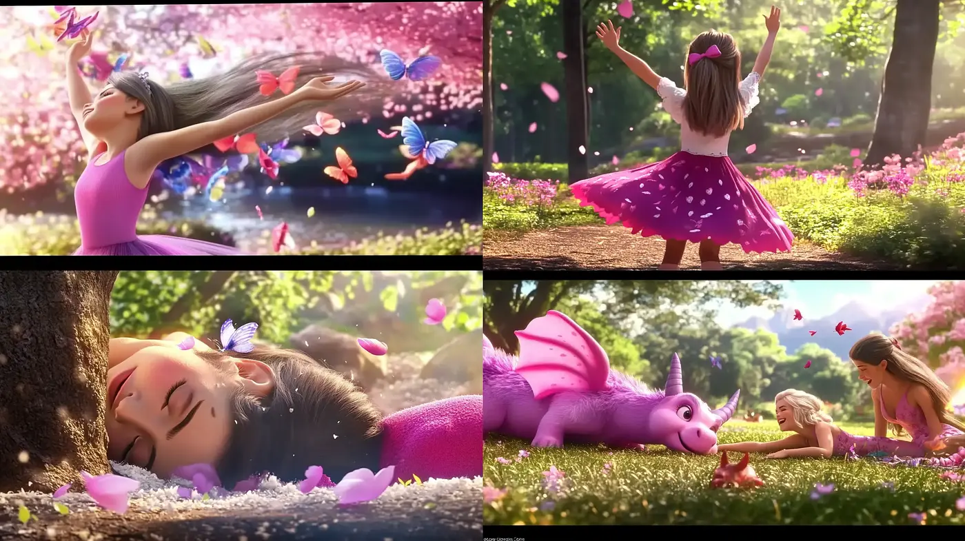 Enchanted Dreamscapes with a Whimsical Spring Palette - Midjourney sref style