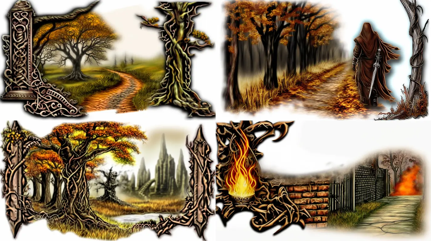Autumnal Ethereal Fantasy: Consistent Elements in Evocative Illustrations - Midjourney sref style