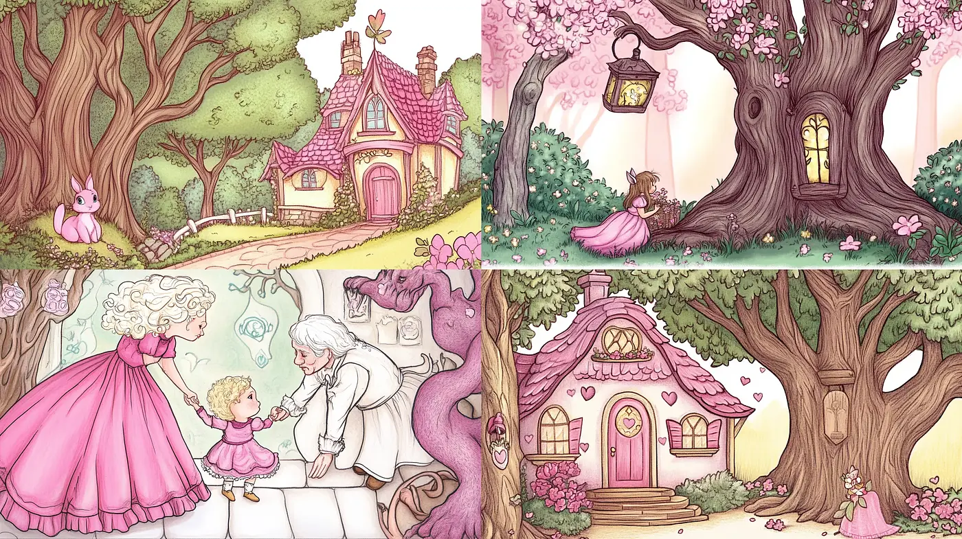Enchanted Whimsical Storybook Illustrations - Midjourney sref style
