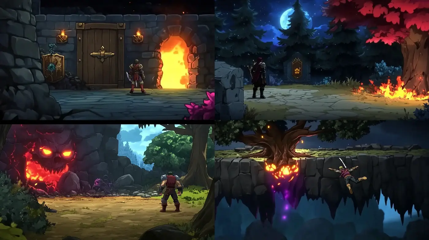 Enigmatic Twilight of Fantasy Realms: A Journey through Stylized Digital Landscapes - Midjourney sref style