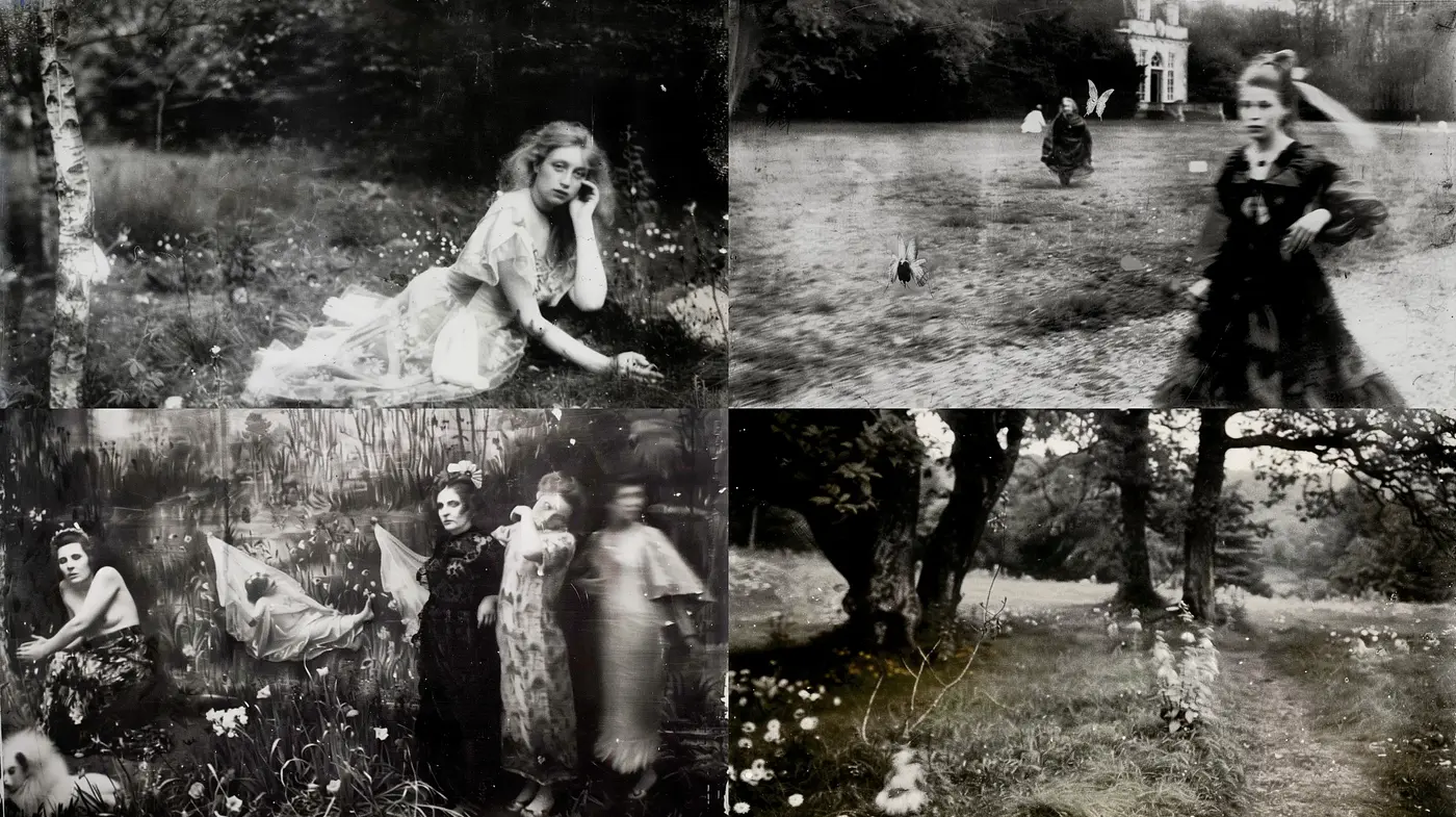 Ethereal Monochrome Visions: A Consistent Exploration of Grainy Black-and-White Imagery - Midjourney sref style