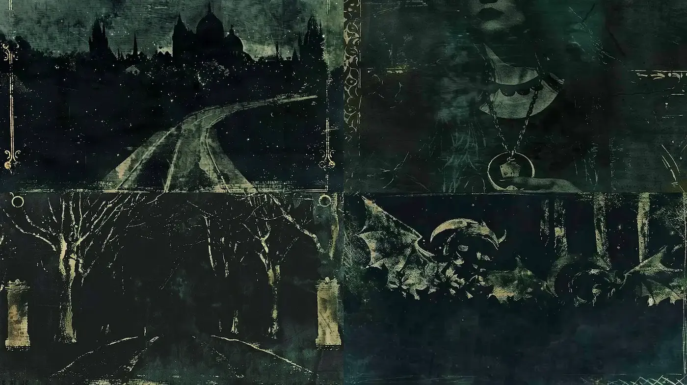 Dark and Enigmatic Aesthetic with Gothic Undertones - Midjourney sref style