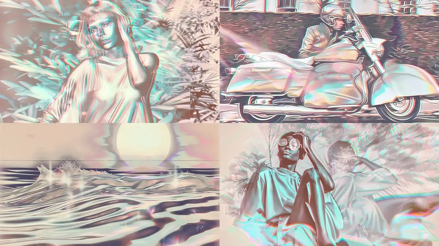 Surreal and Ethereal Aesthetic with a Dreamlike Quality - Midjourney sref style