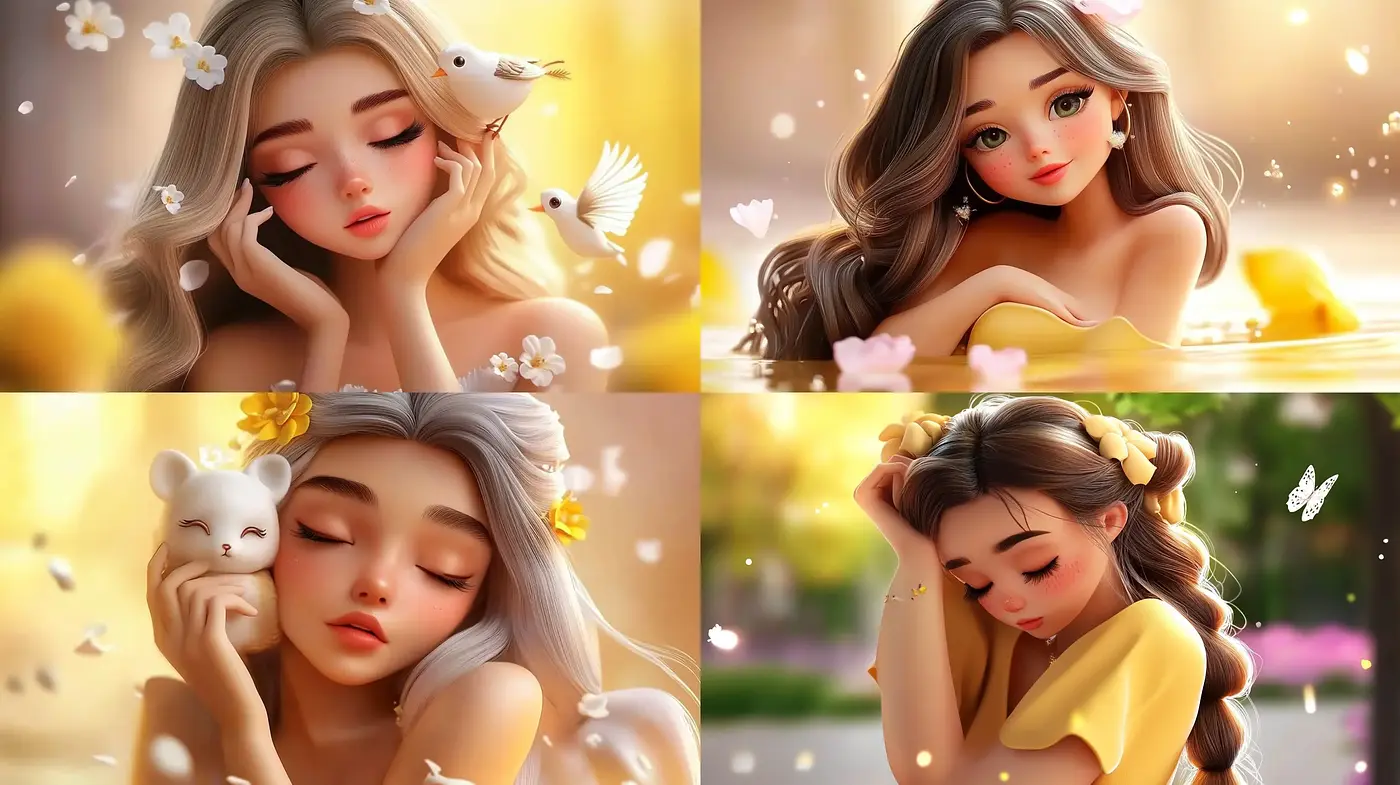 Pictorial Serenity: A Harmonious Blend of Luminous Tones with Enchanting Anime Renders - Midjourney sref style