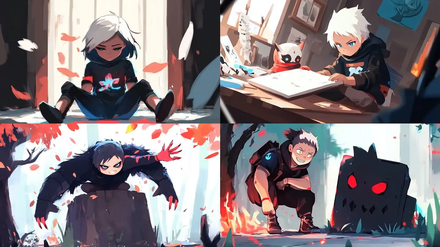 Energetic Anime-Inspired Adventure Visuals with Expressionistic Flair - Midjourney sref style