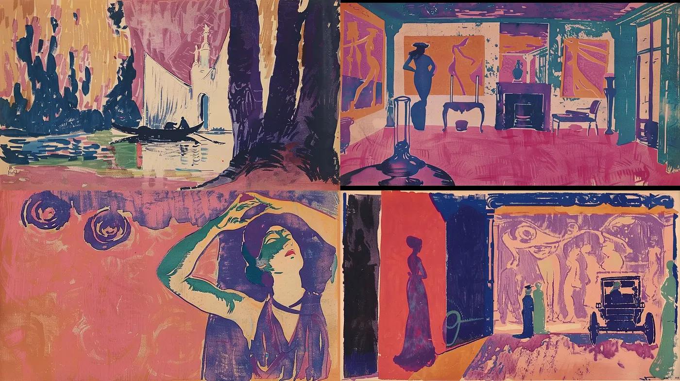 Echoes of Expressionism: Vibrant and Evocative Stylized Renderings - Midjourney sref style