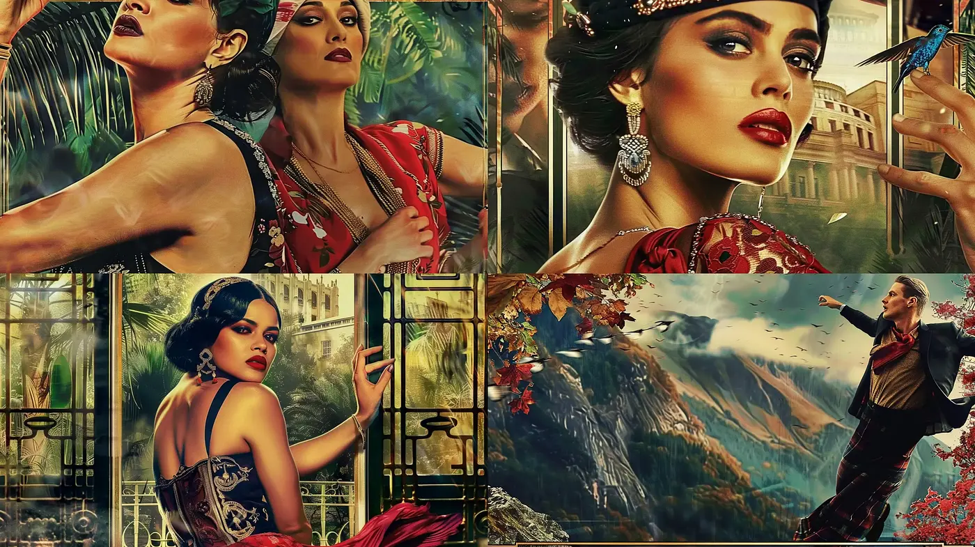 Ethereal Elegance in a Saturated Vintage Palette - Midjourney sref style