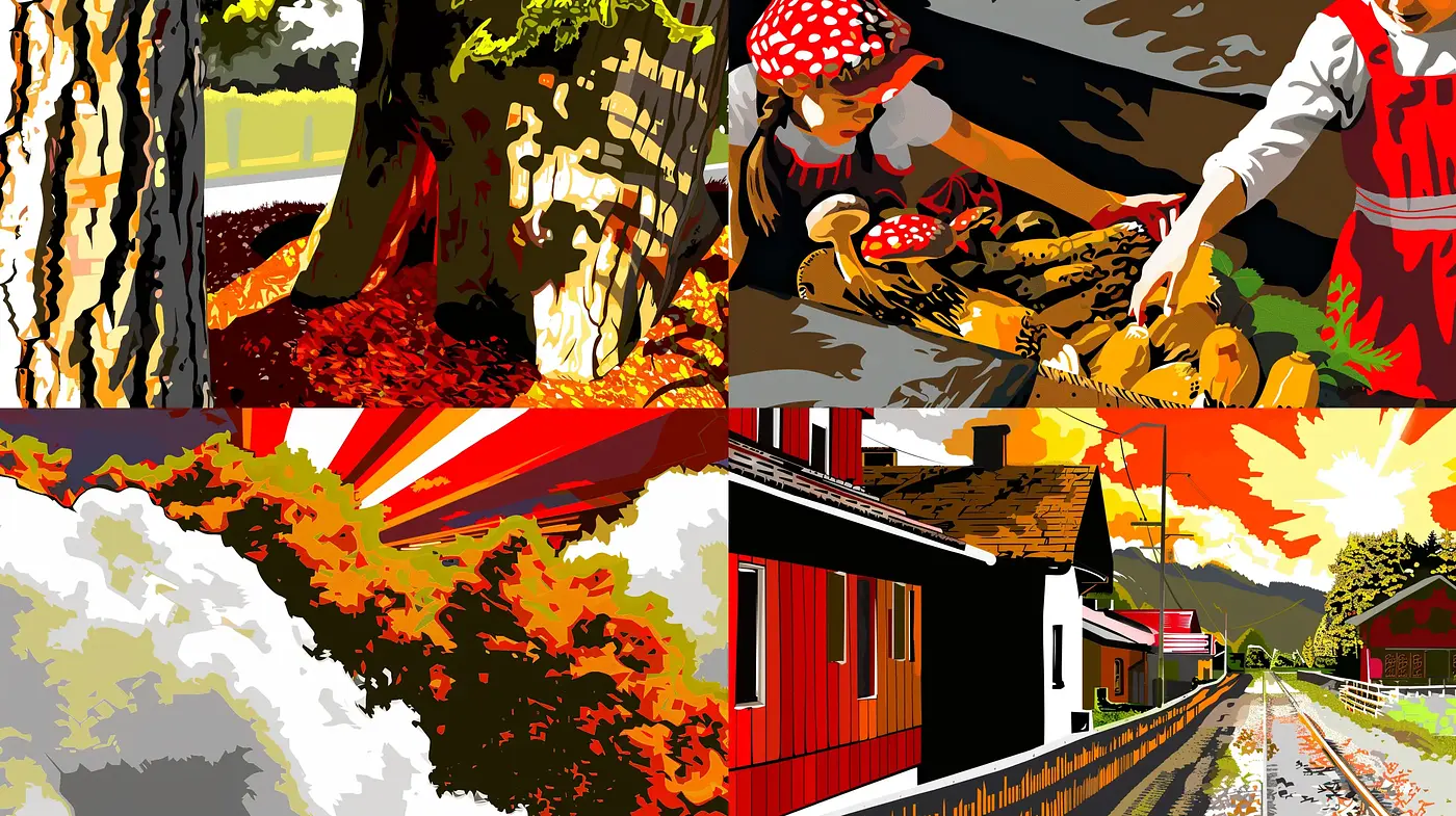 Vibrant Escapades in Enriched Textured Imagery - Midjourney sref style
