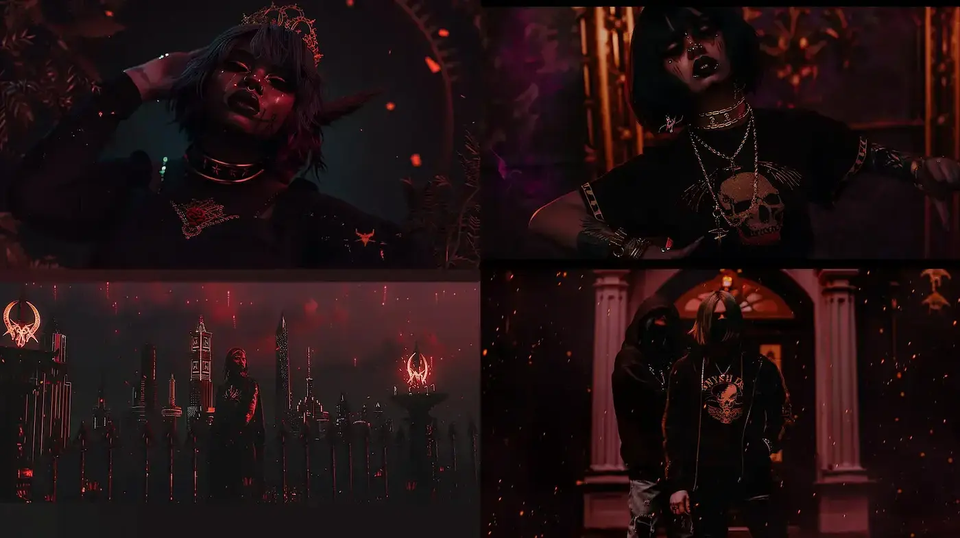 Dramatic and Dark Aesthetic with Ethereal Elements - Midjourney sref style