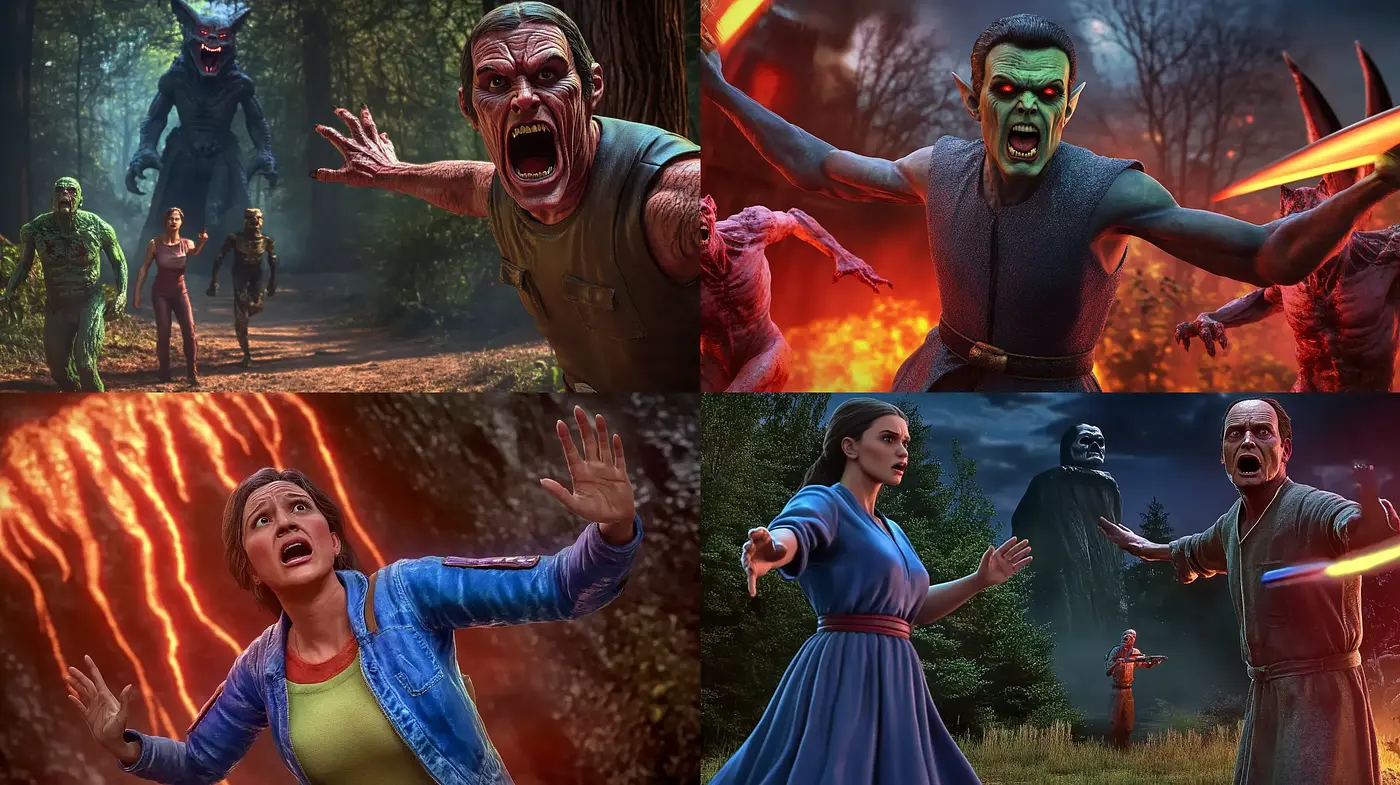 Epic Cinematic Tableau with Fantastical Overtones - Midjourney sref style