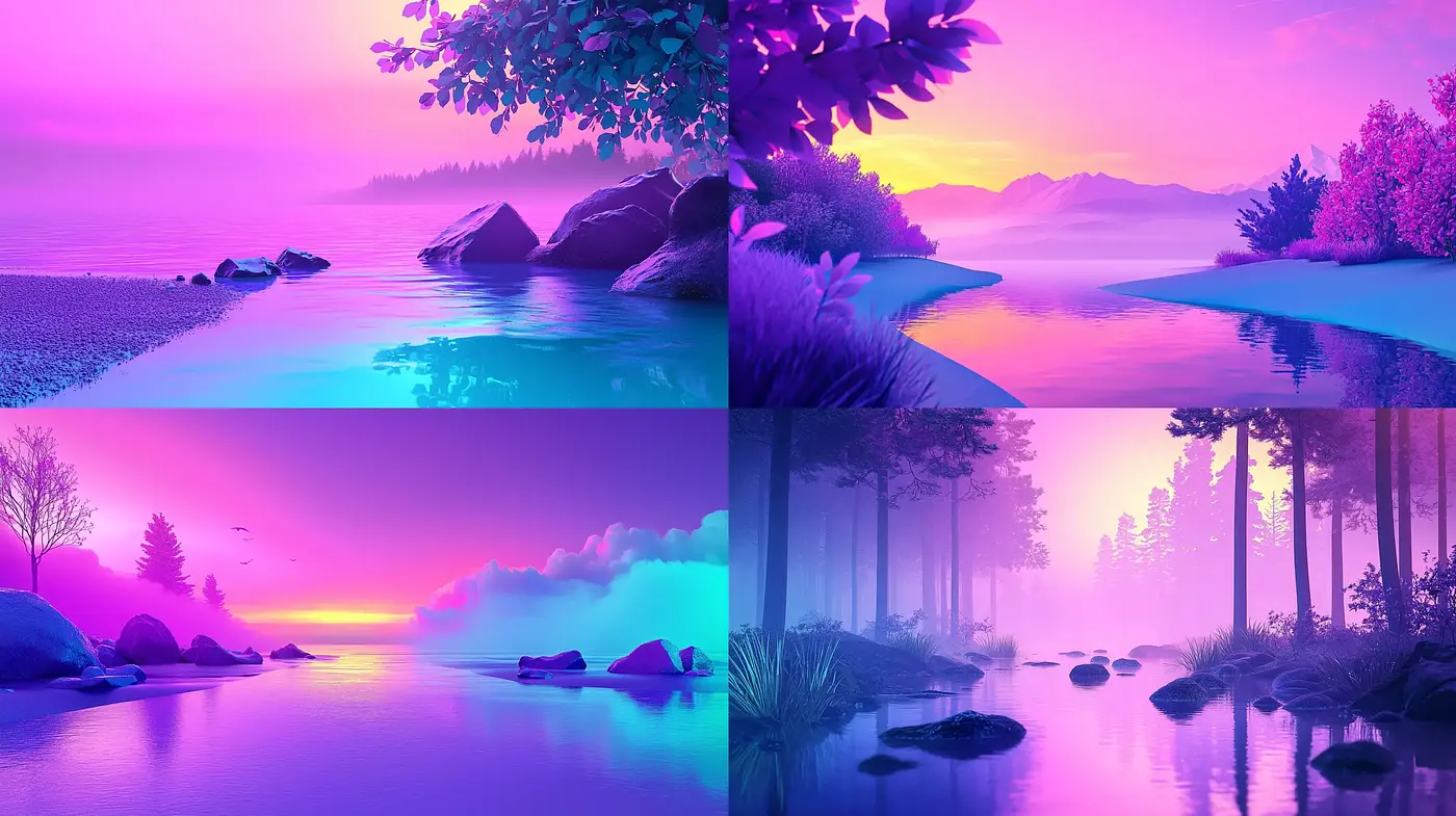 Ethereal Twilight Dreamscapes in Surrealist Hues - Midjourney sref style