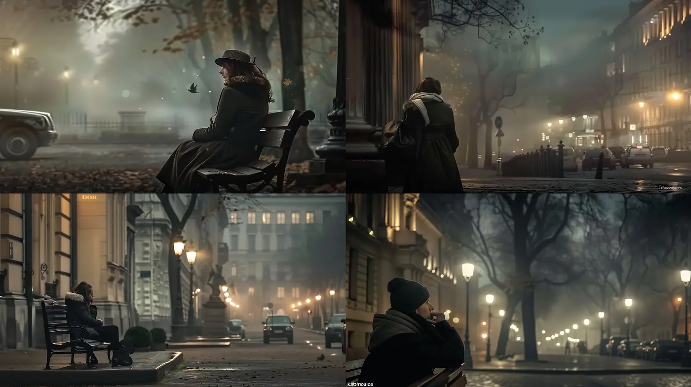 Melancholic Twilight: A Cinematic Homage to Muted Urban Serenity - Midjourney sref style