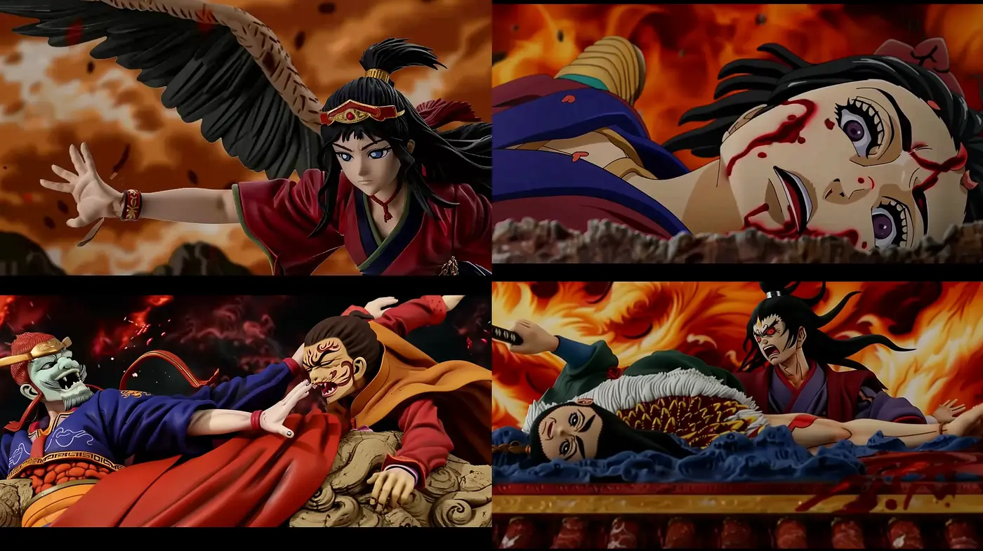 Dramatic Anime-Inspired Visions with Vivid Contrast and Expressive Detail - Midjourney sref style