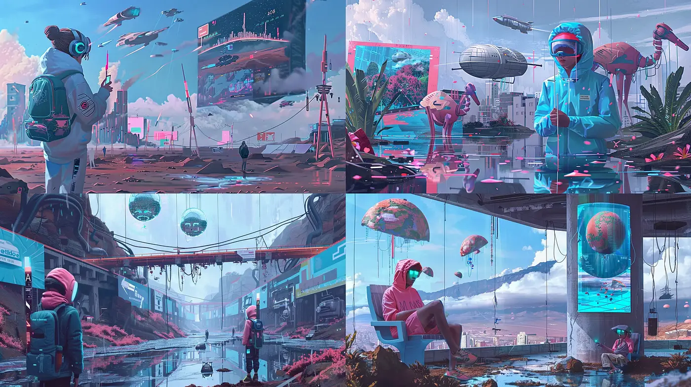Cyberdreams of Neon and Chrome: A Retro-Futuristic Vision - Midjourney sref style