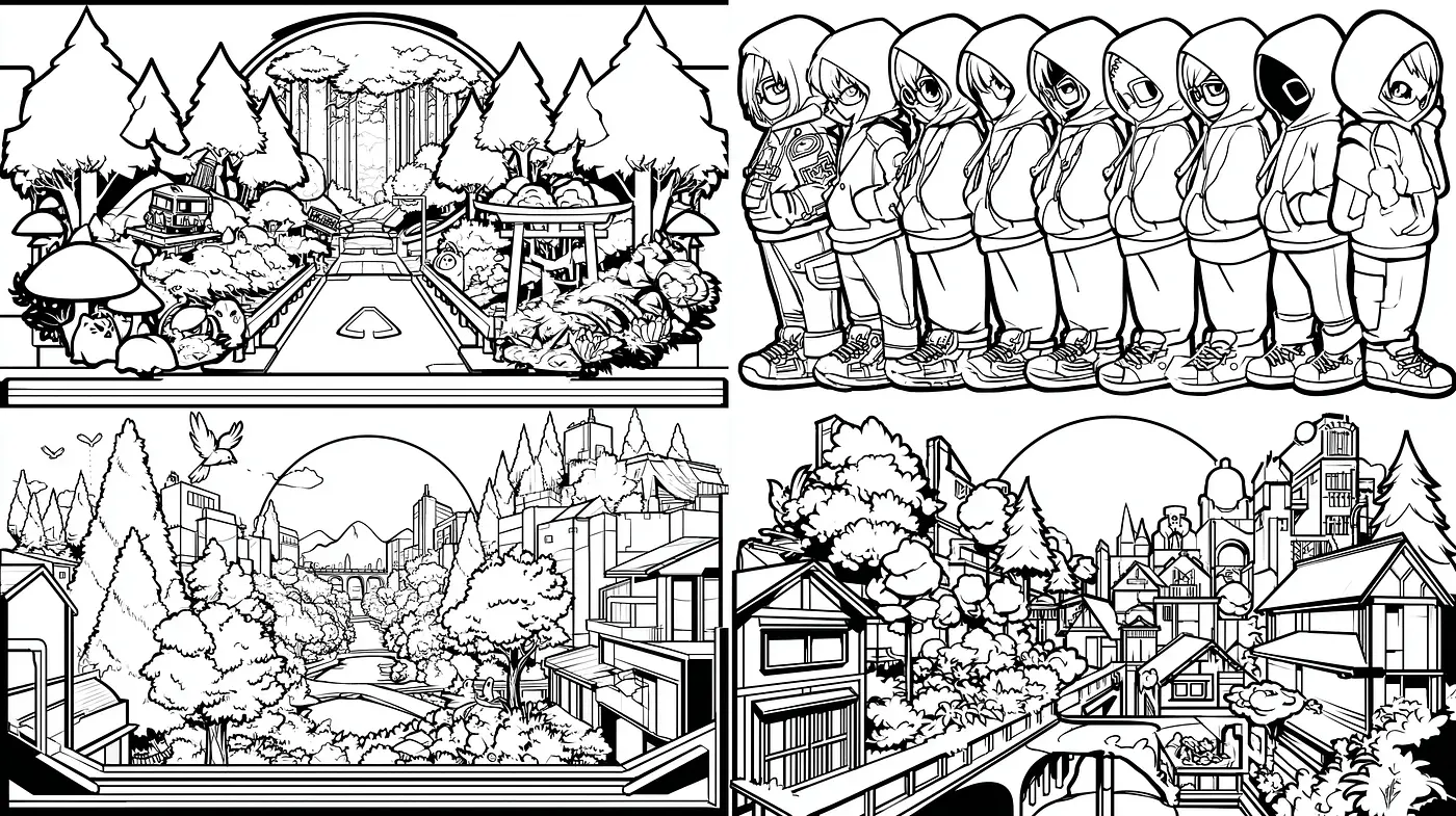 Dynamic Urban Landscapes with a Touch of Whimsy - Midjourney sref style
