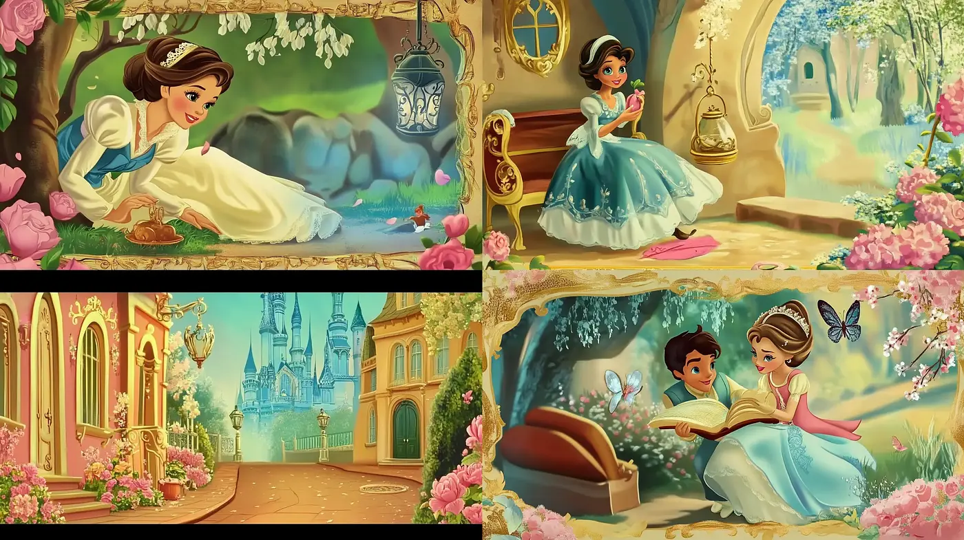 Enchanted Storybook Illustration with Classic Fairy Tale Essence - Midjourney sref style