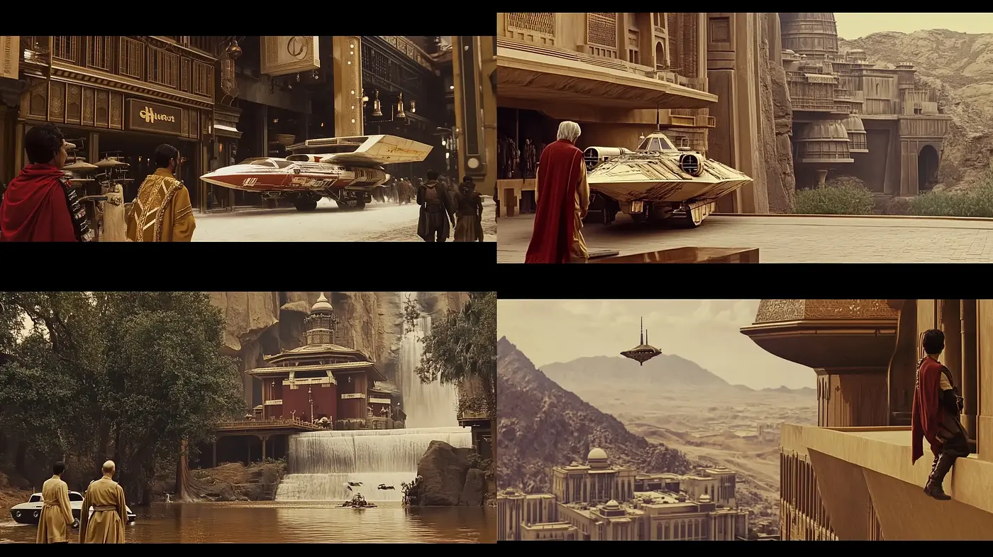 Sepia-toned Retrofuturistic Visions - Midjourney sref style