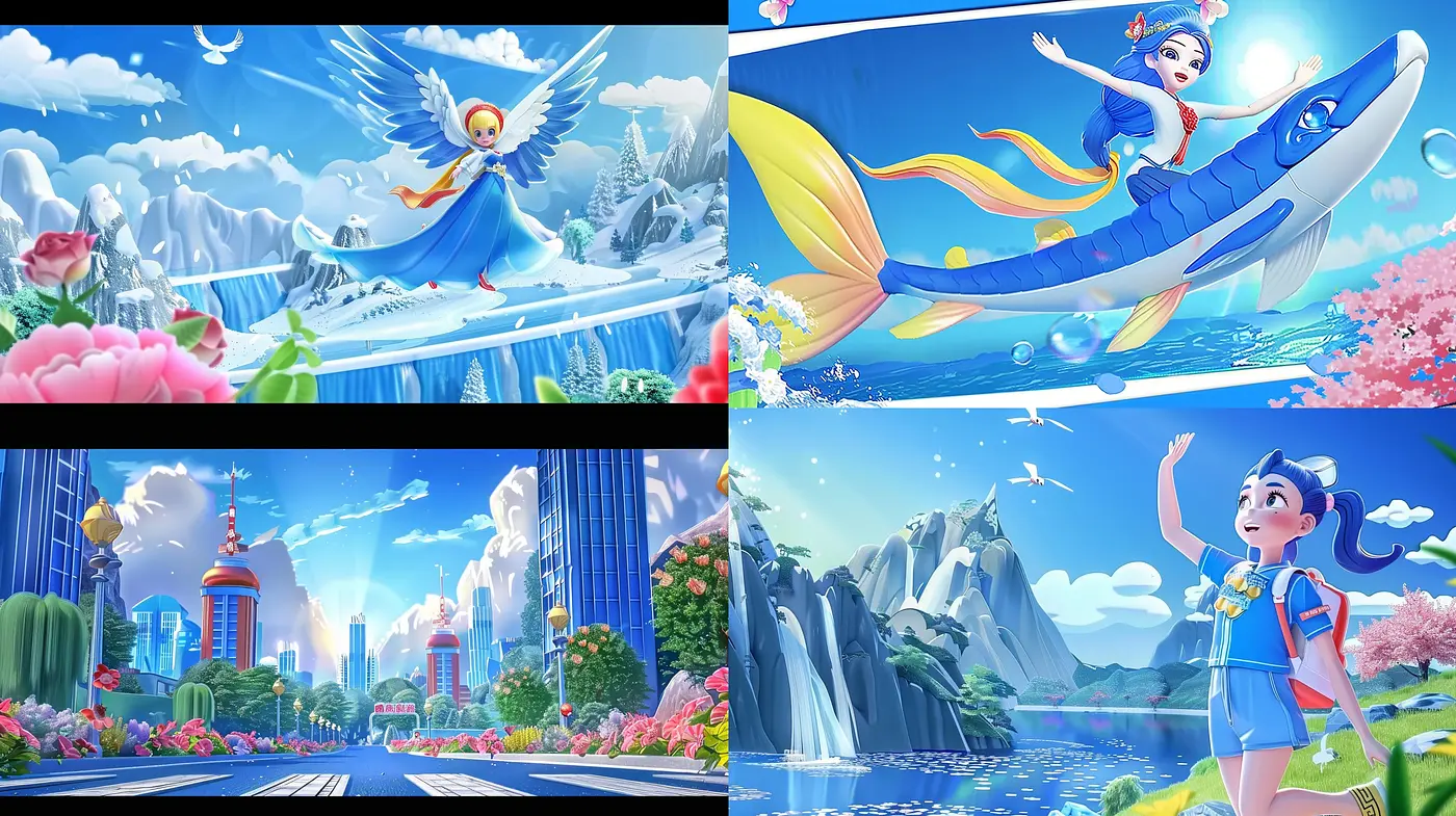 Ethereal Dreamscape in Luminous Hues: A Digital Rendering of Whimsy and Light - Midjourney sref style