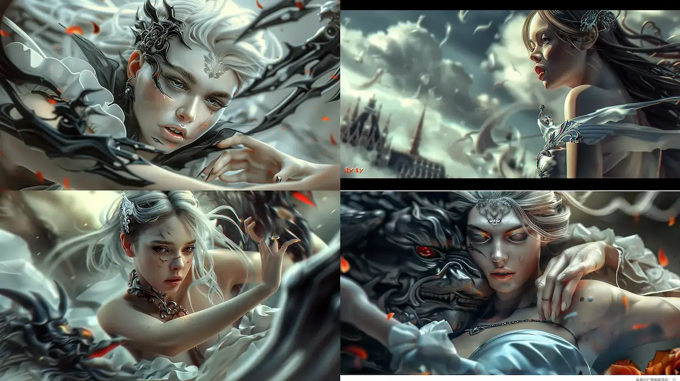 Ethereal Fantasy Illustrations with Dramatic Lighting and Detail - Midjourney sref style