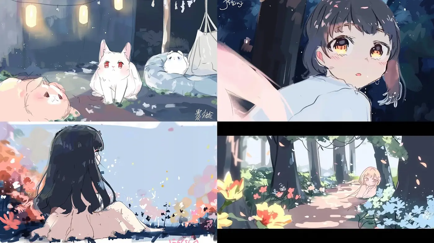 Whimsical Anime-Inspired Dreamscape with Pastel Tones - Midjourney sref style