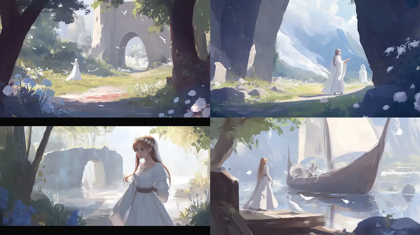 Ethereal Light and Pastel Hues in Tranquil Natural Settings - Midjourney sref style