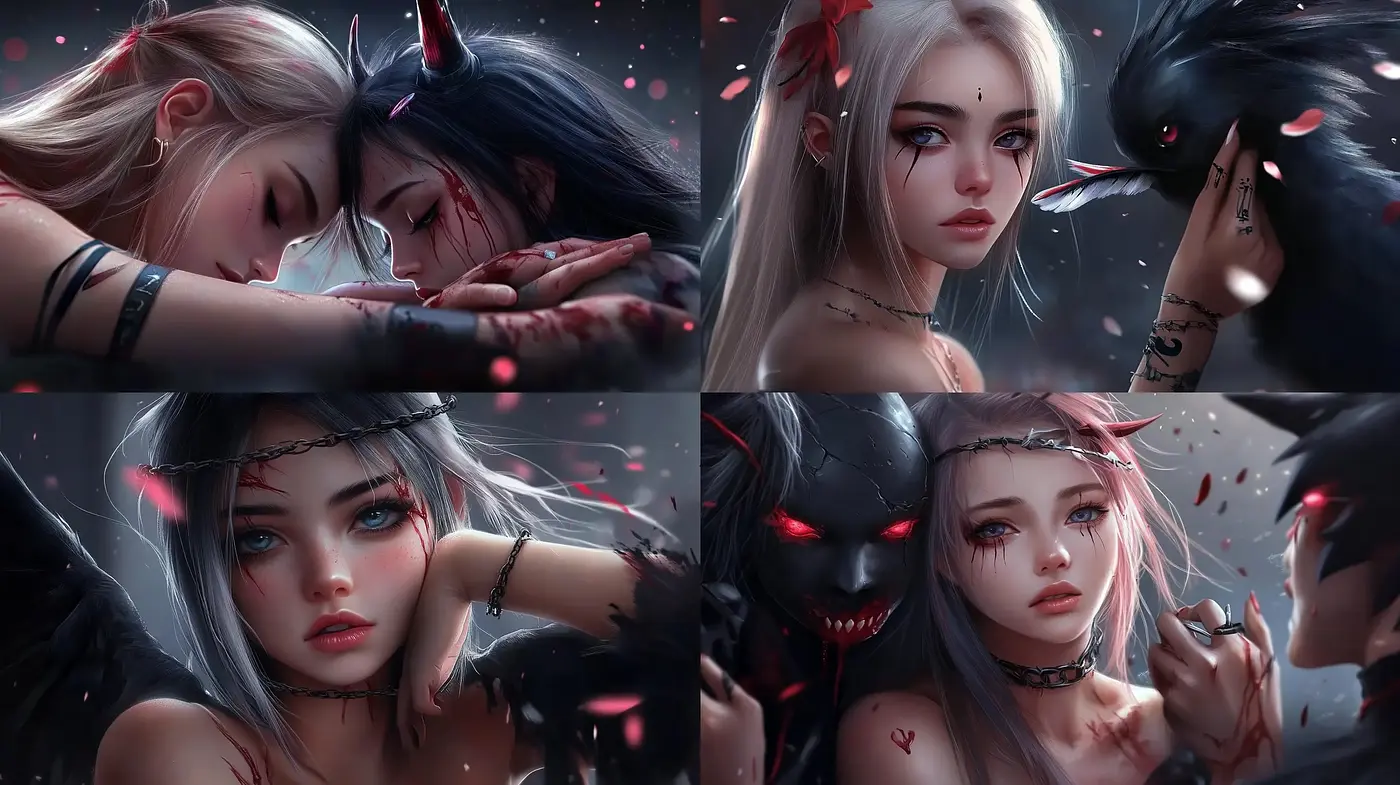 Ethereal Enigmatic Images with a Dark Fantasy Appeal - Midjourney sref style