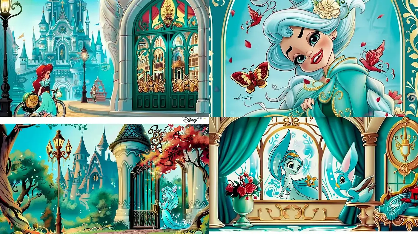Whimsical Fairy Tale Illustration with Consistent Style Elements - Midjourney sref style