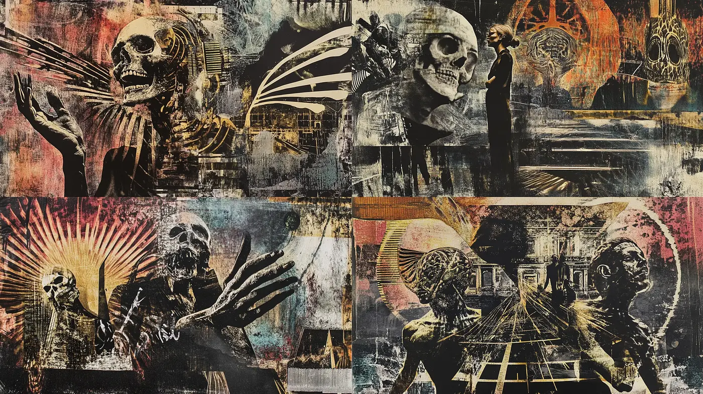 Eerie Surrealism Meets Urban Expressionism - Midjourney sref style