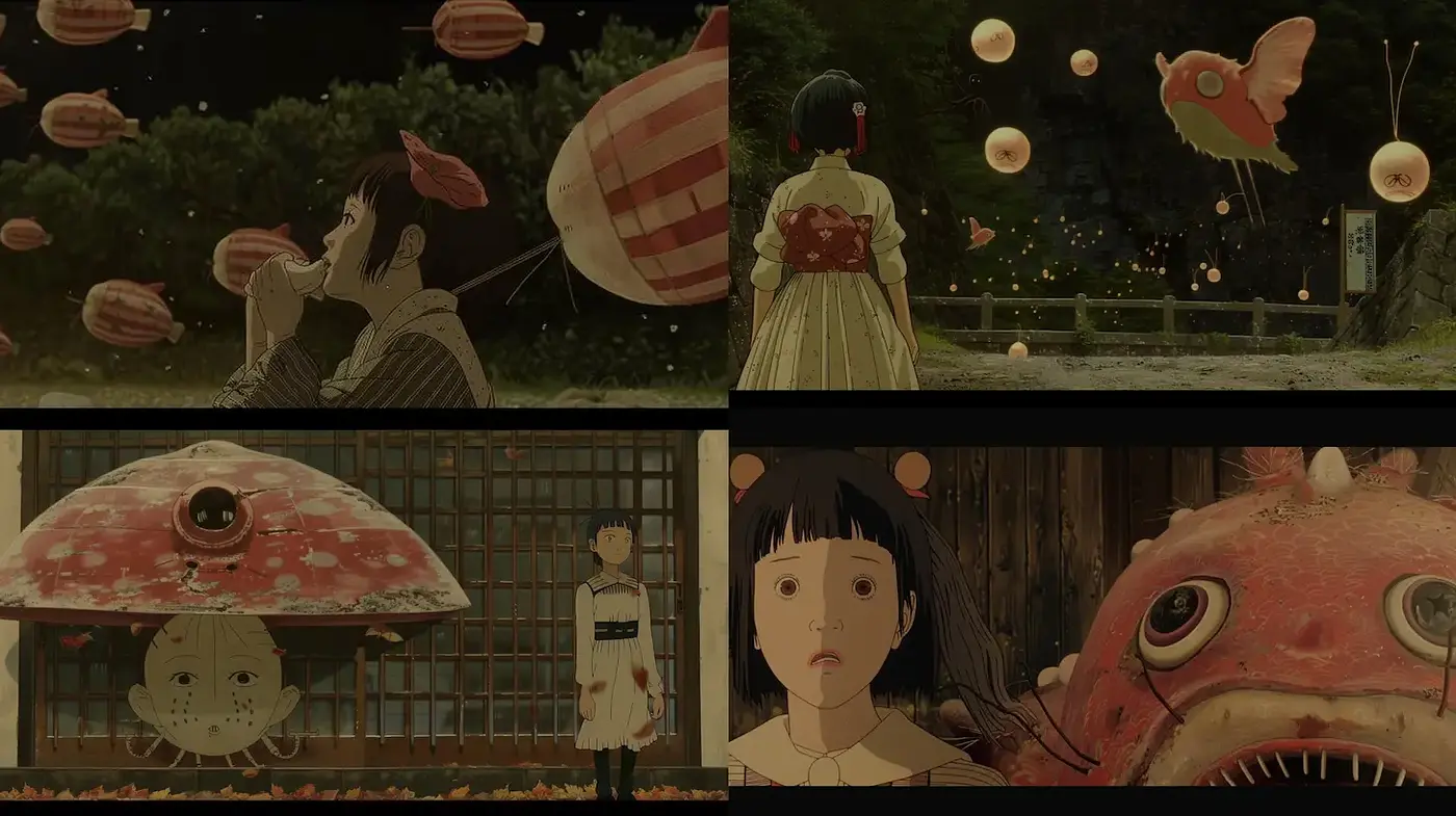 Whimsical yet haunting dreamscapes with surreal charm - Midjourney sref style
