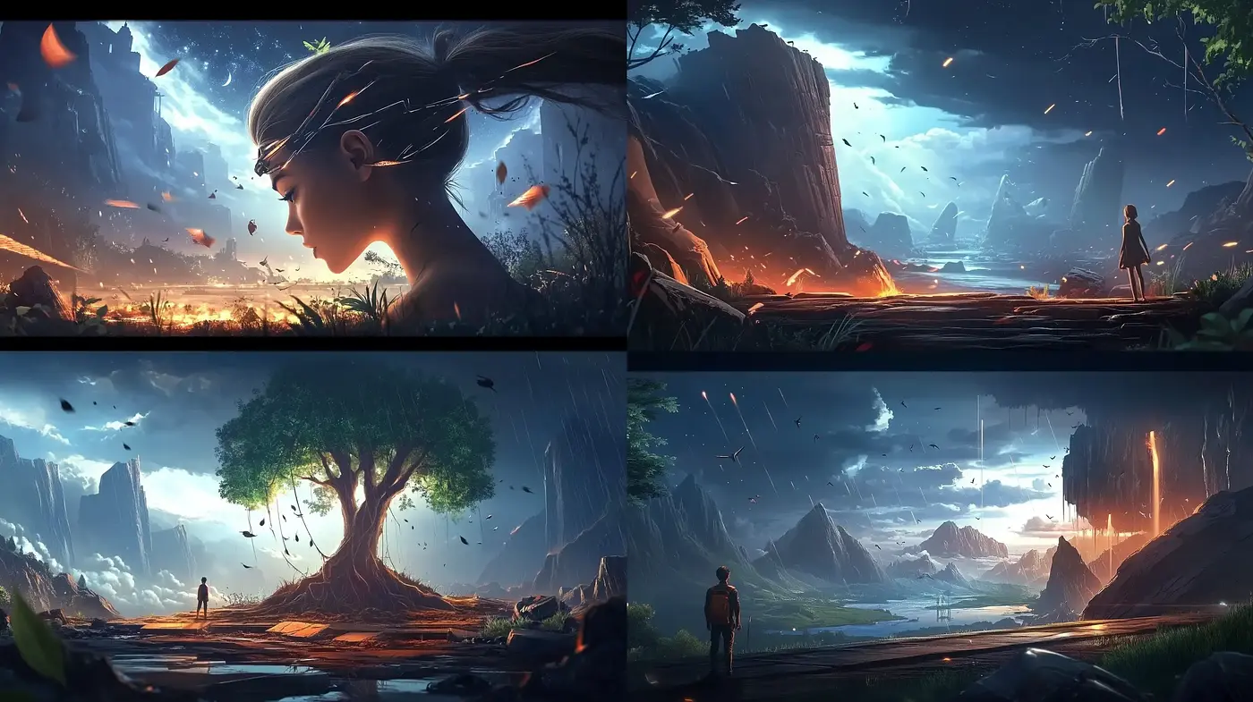Ethereal Dawn Light Across Fantastical Landscapes - Midjourney sref style