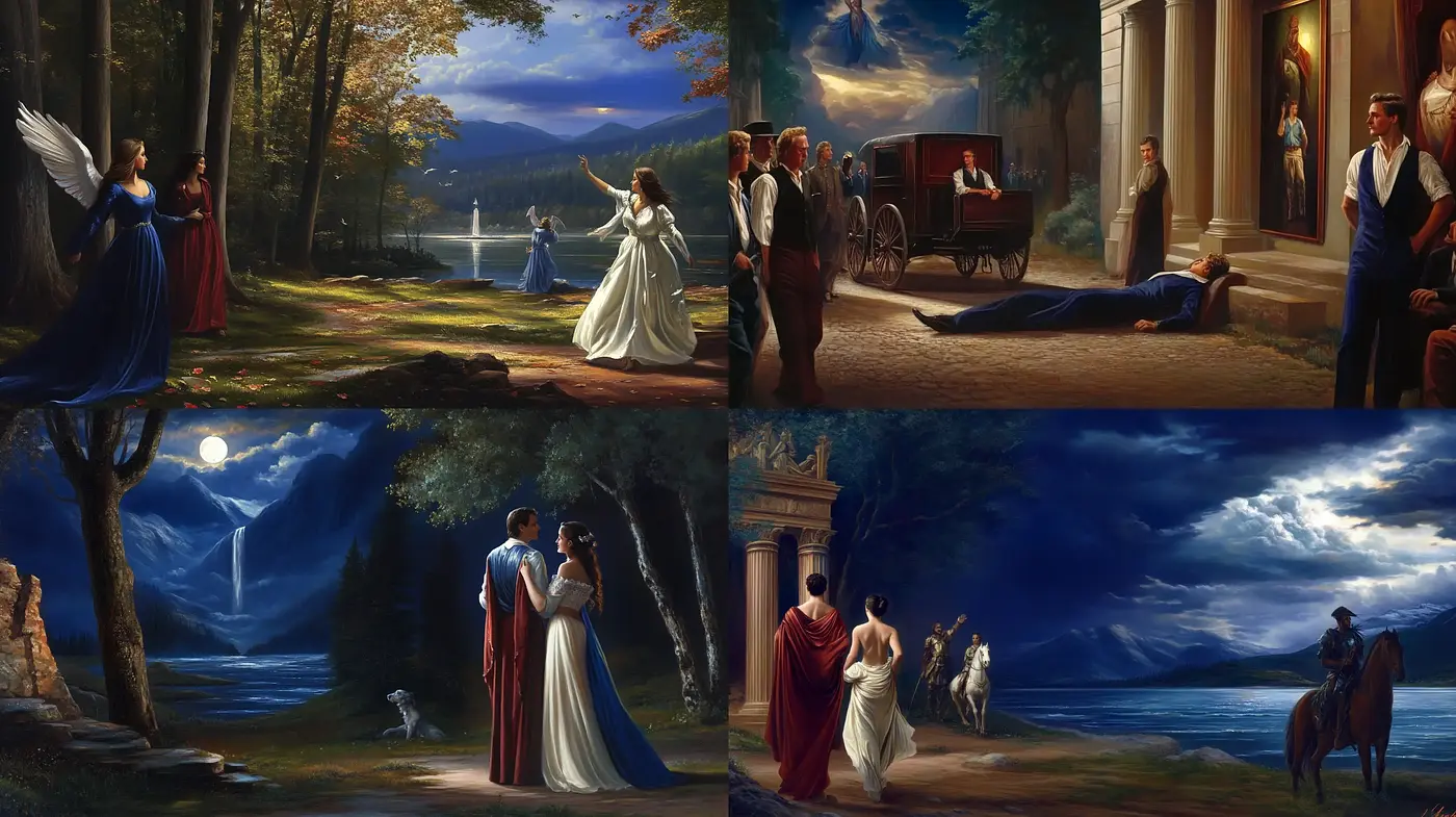 Ethereal Twilight: A Neoclassical and Romantic Fusion - Midjourney sref style