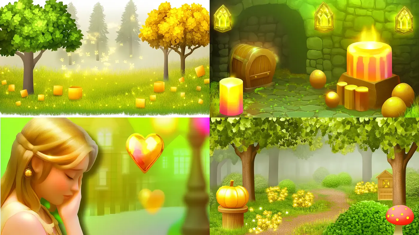 Enchanted Storybook Harmony with Lush Colors and Soft Lighting - Midjourney sref style