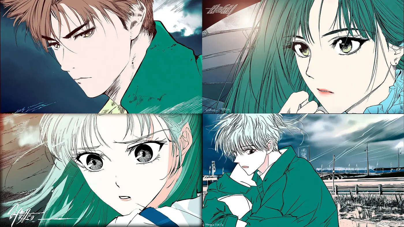 Dynamic and Emotionally Charged Anime-inspired Illustrations with Distinctive Lines and Colors - Midjourney sref style