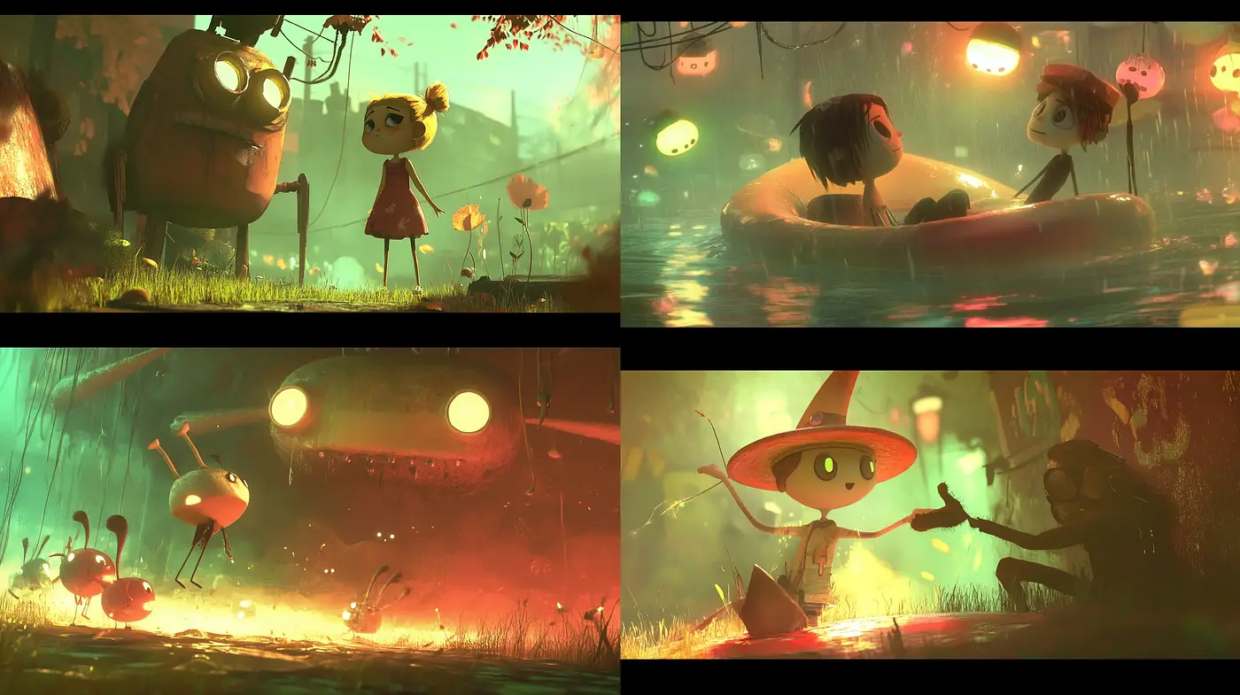 Ethereal Twilight Glow in Whimsical Animated Narratives - Midjourney sref style