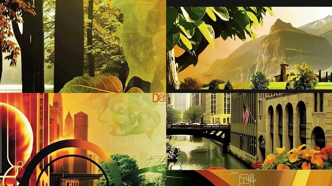 Vibrant Landscapes with a Futuristic Yet Organic Aesthetic - Midjourney sref style