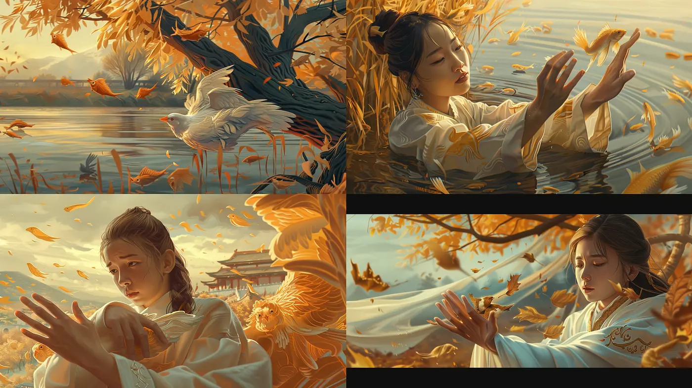 Autumn Serenity: A Harmonious Fusion of Pastel Hues and Delicate Textures - Midjourney sref style