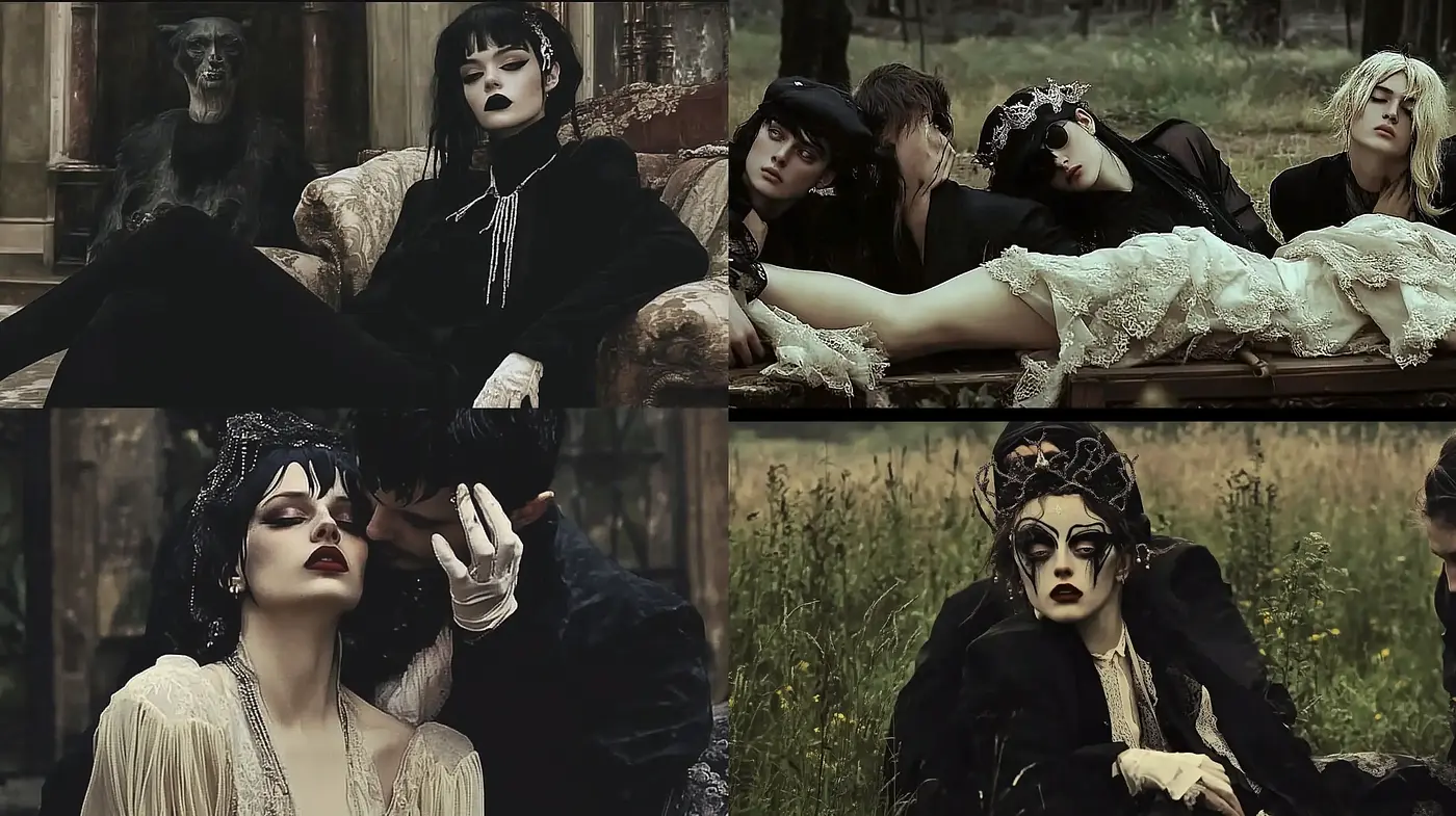 Gothic Elegance with Baroque Overtones in a Painterly Sepia Scheme - Midjourney sref style
