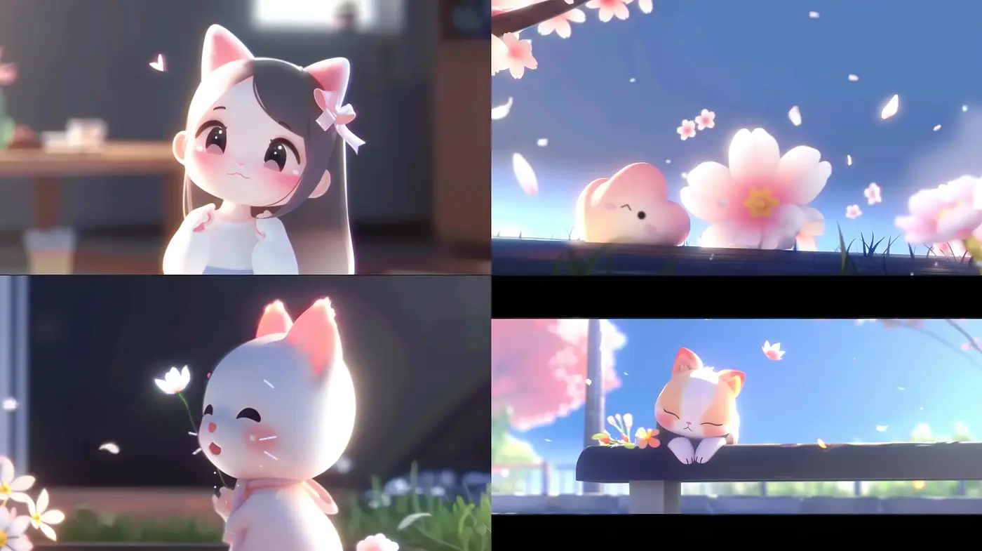 Whimsical Serenity in Soft Pastels: A Glimpse into Animated Bloom - Midjourney sref style