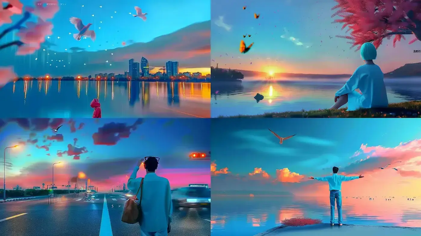 Serene and Dreamy Landscape with a Hint of Surrealism - Midjourney sref style
