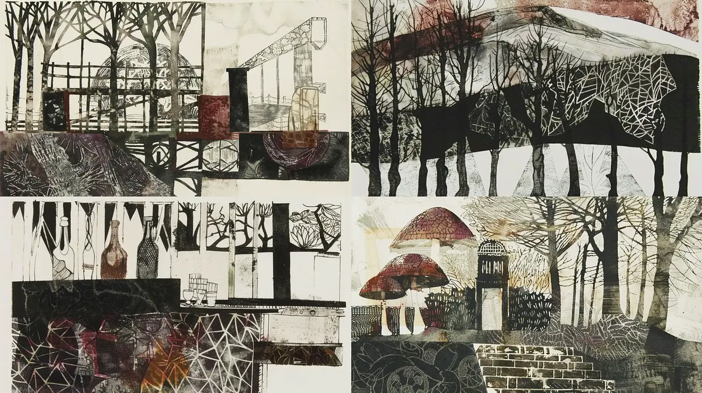 Monochromatic Tapestry of Textural Intrigue - Midjourney sref style