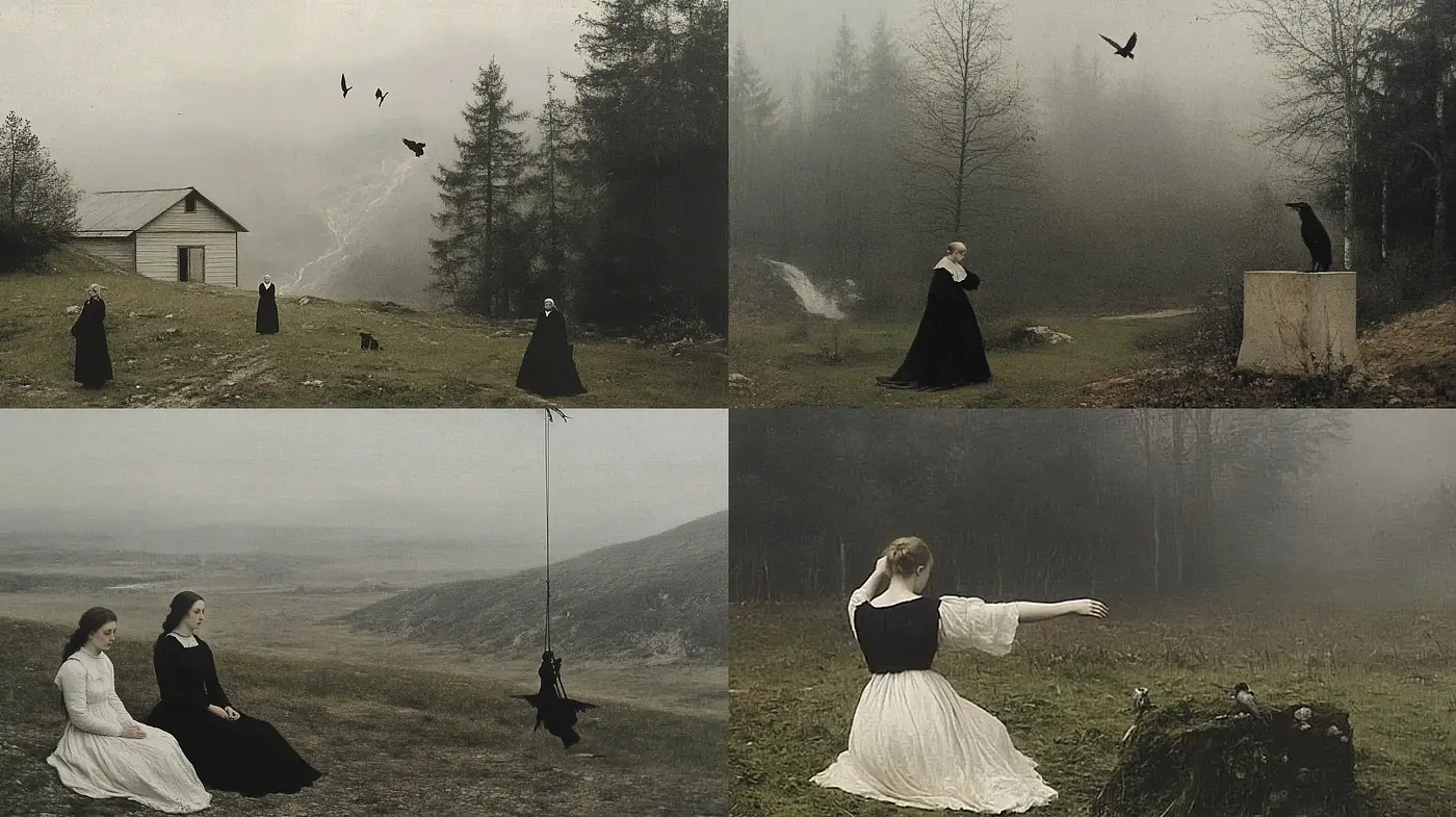 Ethereal Mist of Timeless Pastoral Tableaus - Midjourney sref style