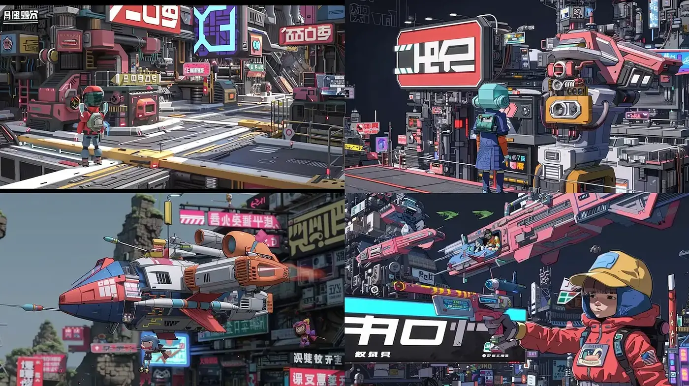 Futuristic Urban Aesthetic with Vibrant Neon Influences - Midjourney sref style