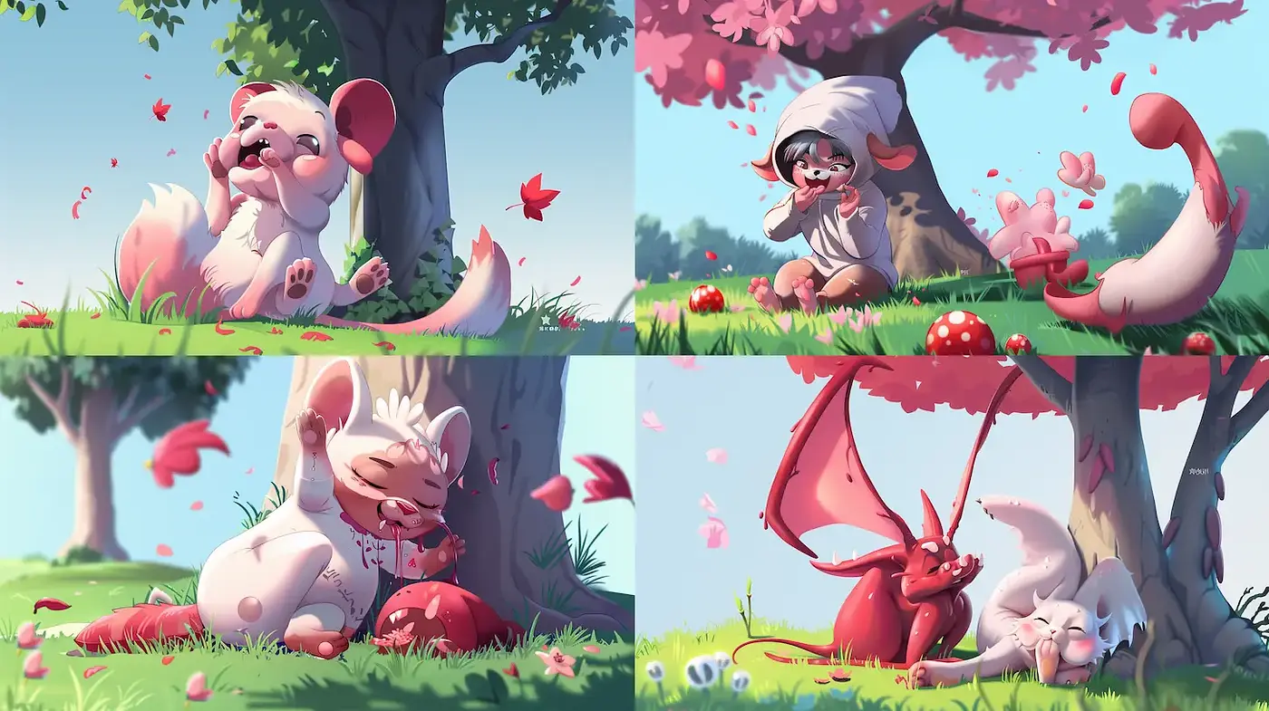 Charming and Whimsical Illustrated Scenes Evoking Playfulness and Joy - Midjourney sref style