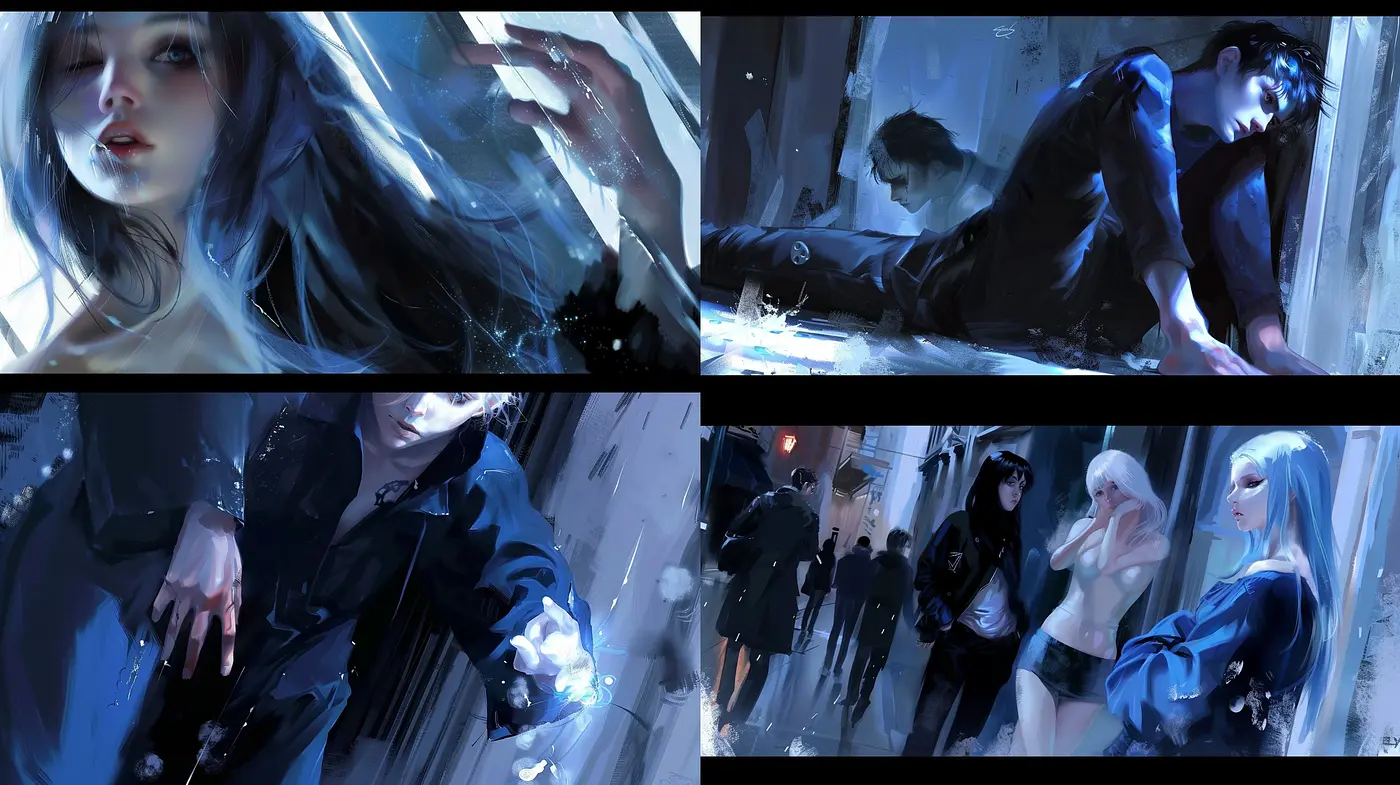 Ethereal Nocturne: A Symphony of Cool Tones and Dreamlike Imagery - Midjourney sref style